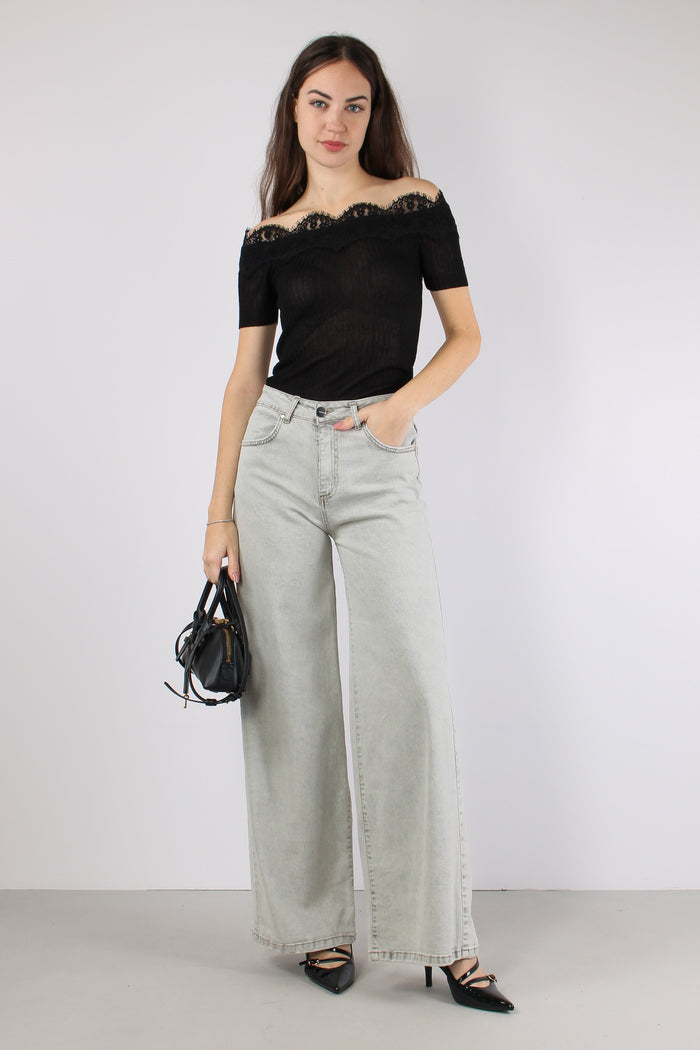 Denim Palazzo Slavato Denim Nero