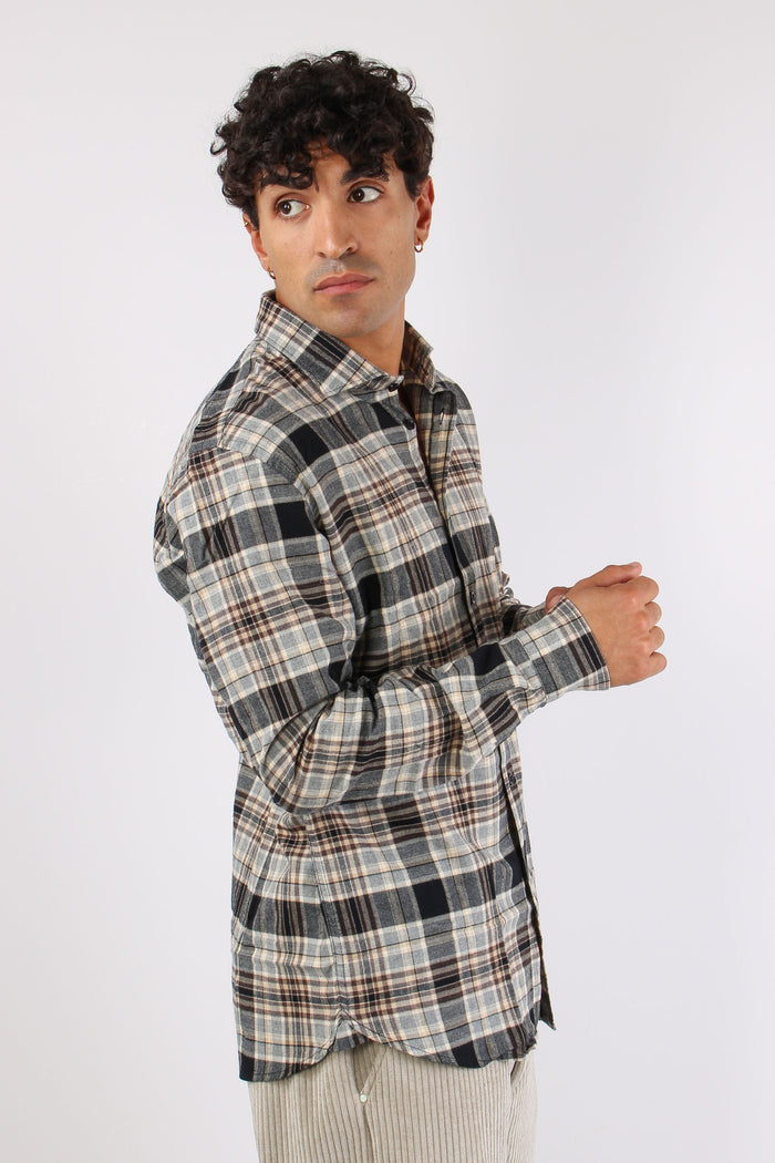 Camicia Flanella Check Black-6