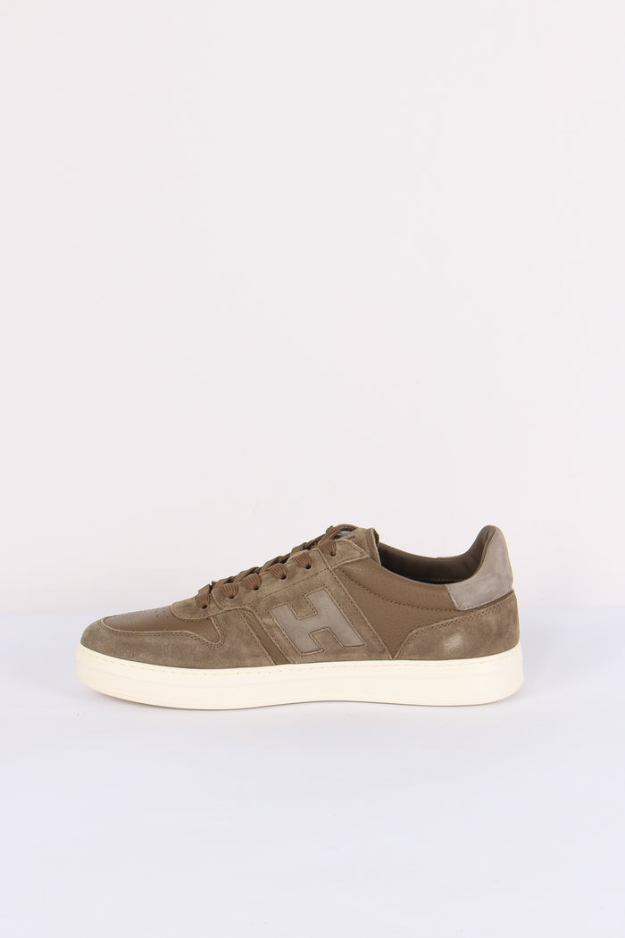 Sneakers H668 Allacciato H Banda Suede Cammello-5
