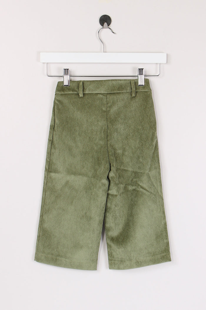 Pantalone Velluto Microriga Verde-3