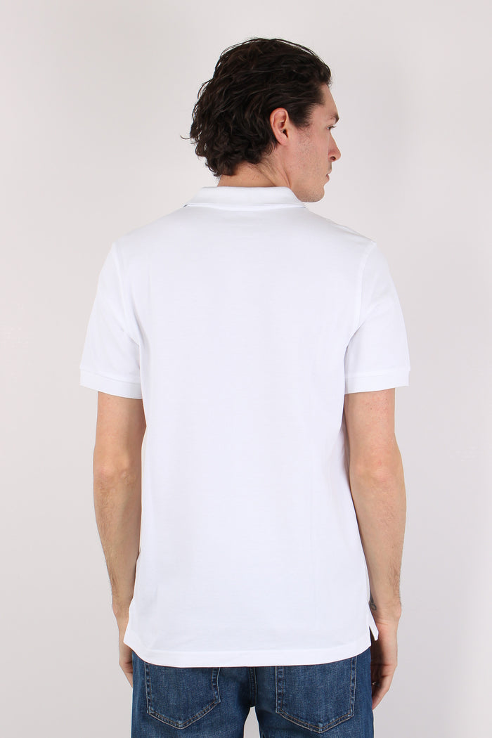 Polo Colletto Contrasto Bianco-3