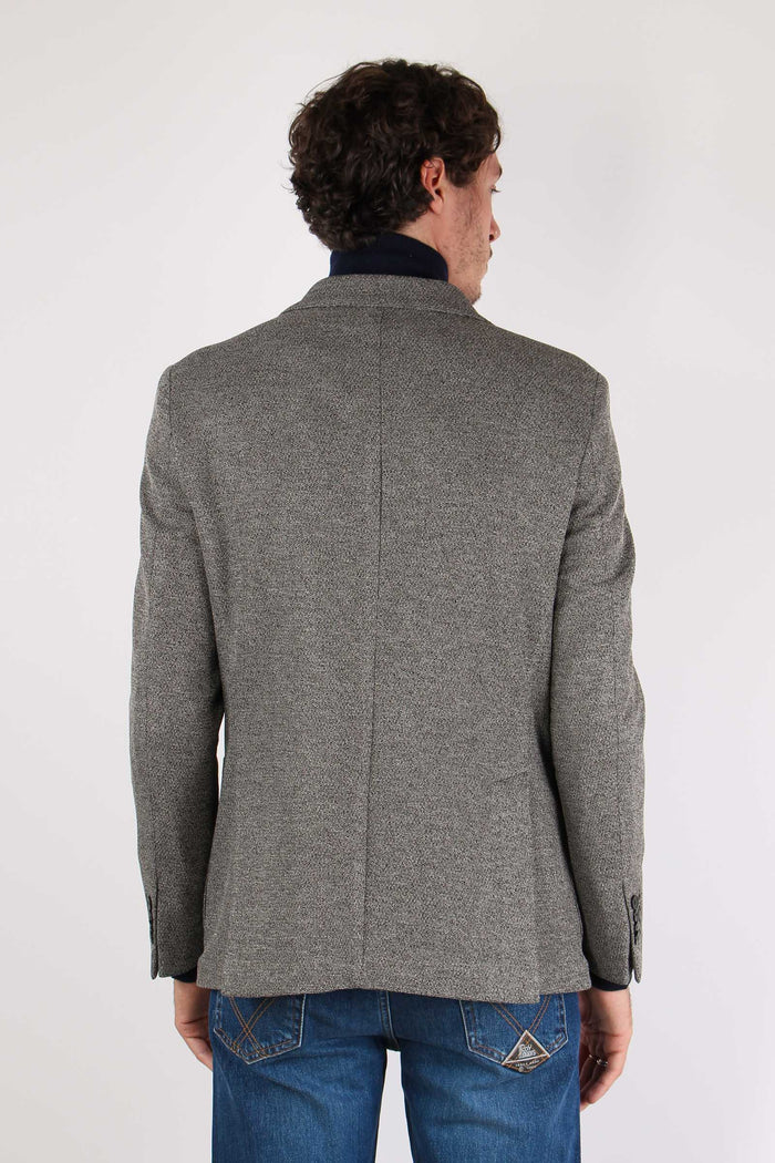 Giacca Tramata Grigio-5