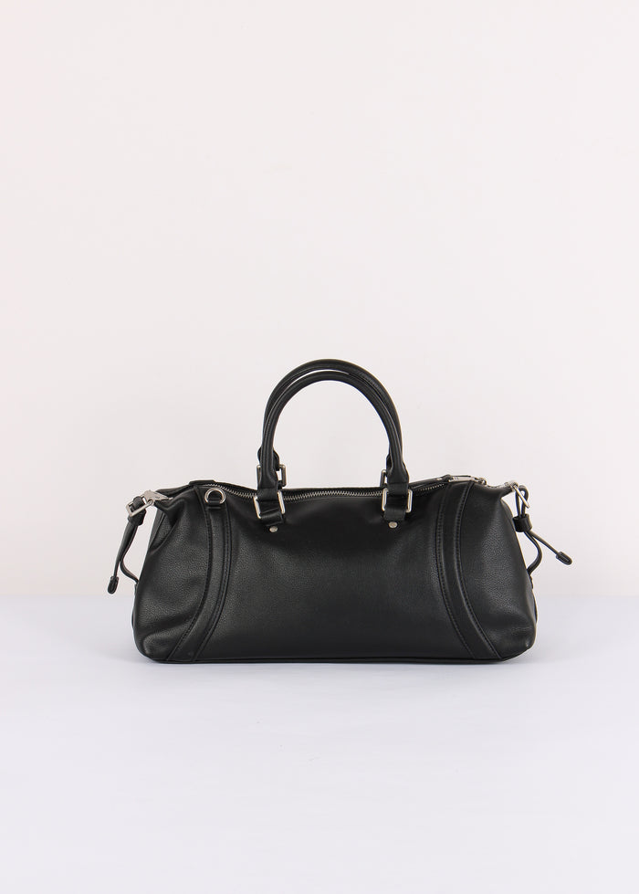 Maxi Duffle Maxi Logo Rilievo Nero-3