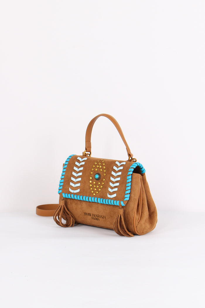 Tracollina Suede Etnica Suede Cognac-2