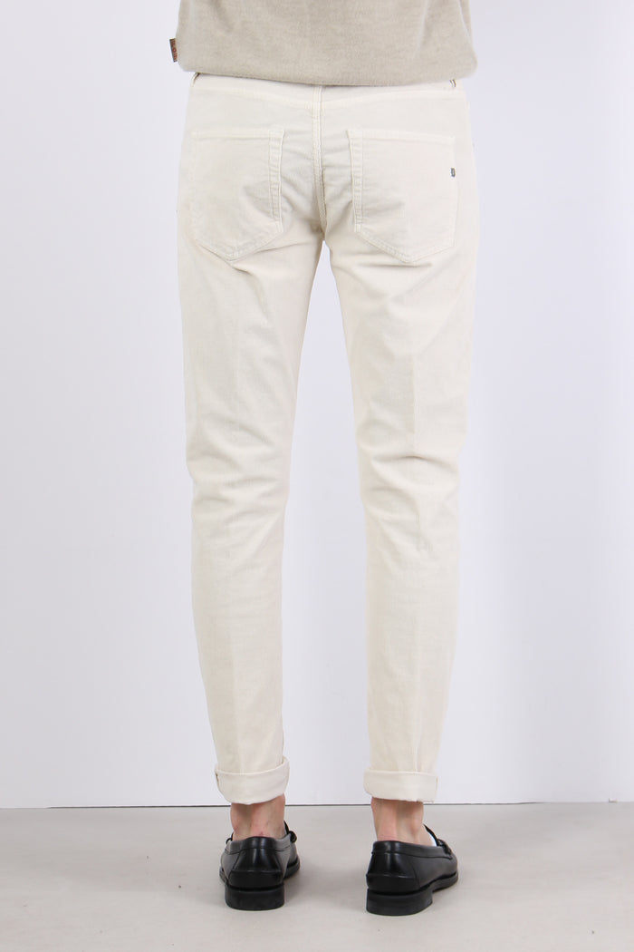 Icon Pantalone Velluto Milleri Panna-4