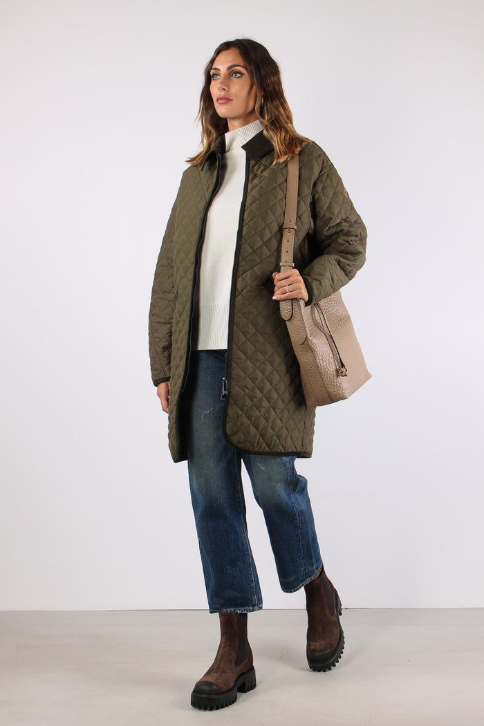 Margareth Parka Trapuntato Militare-5