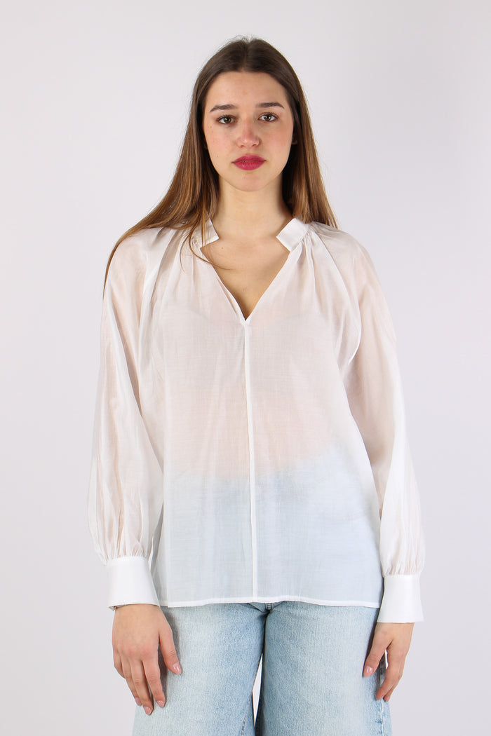 Camicia Coreana Mussola Panna-4