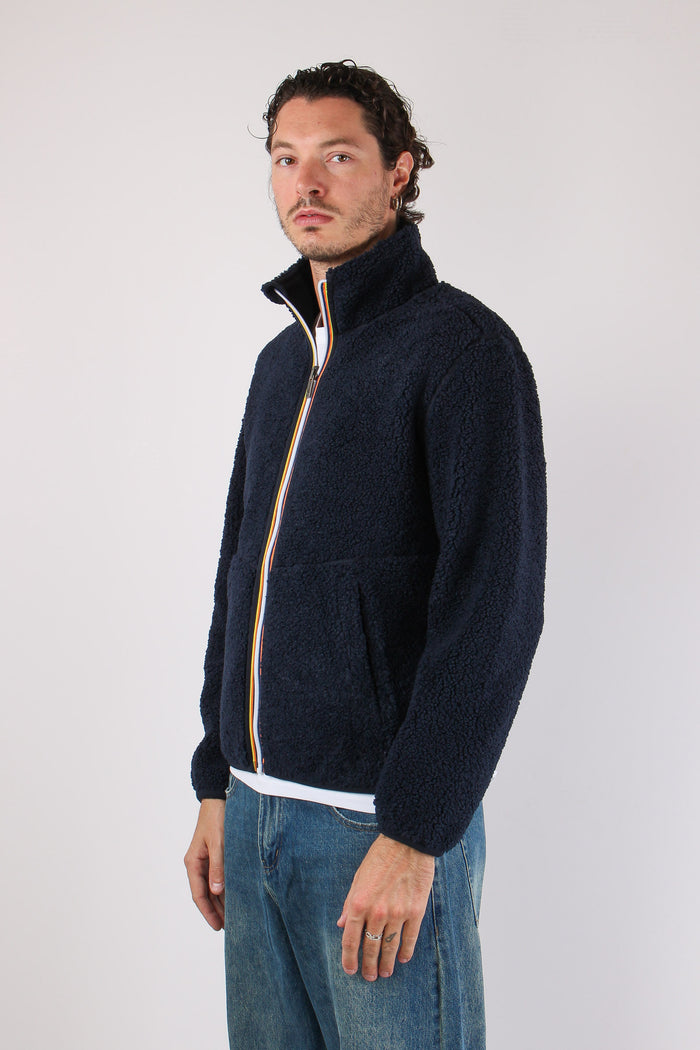 Felpa Teddy Reversibile Collo Blue Depth/blue-6