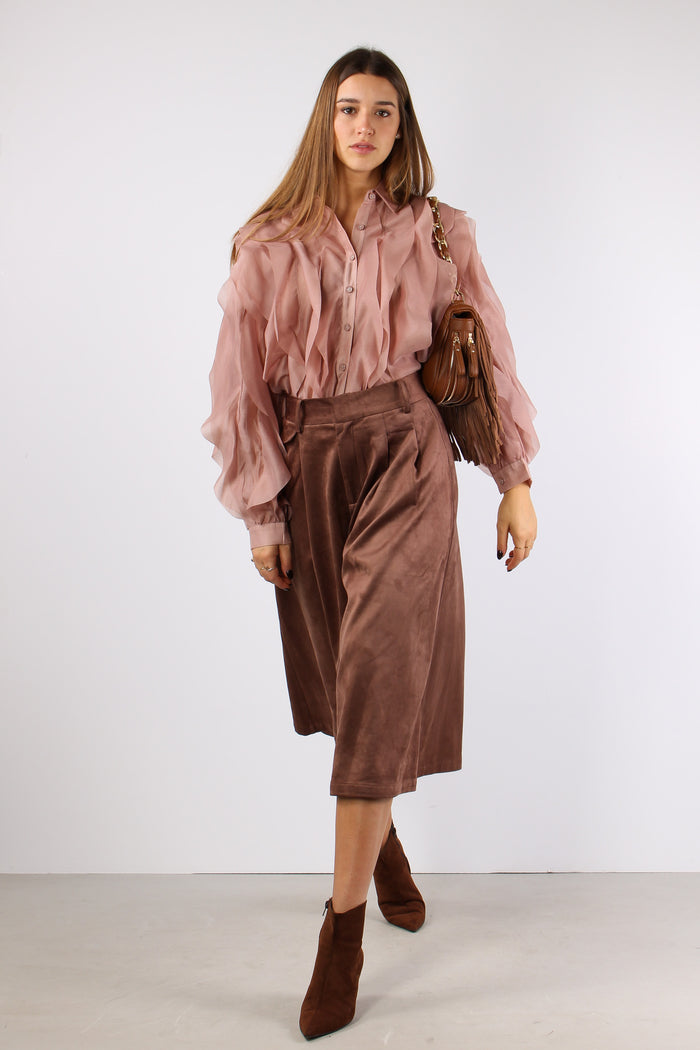 Camicia Collo Petali Cipria-4