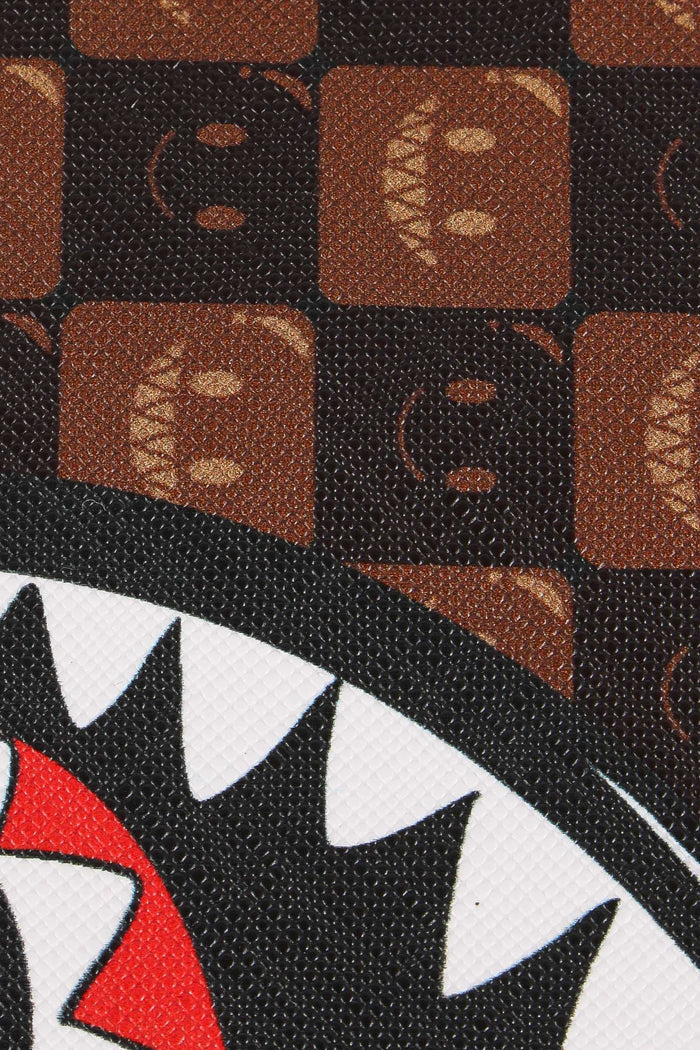 Wallet Shark In Paris Check Marrone-6