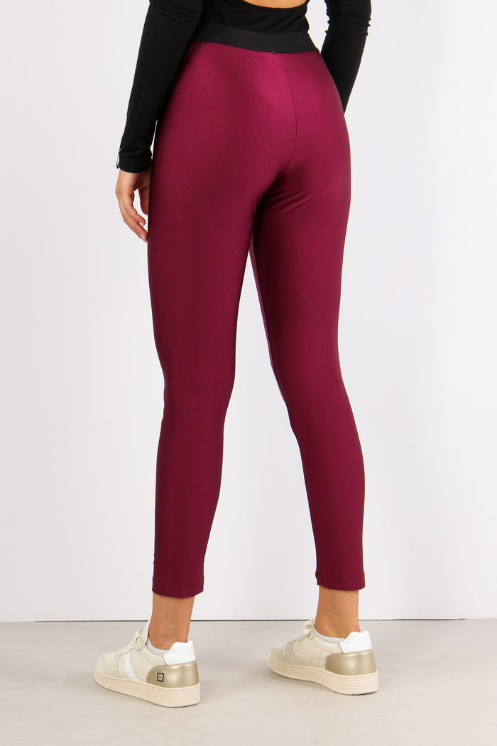 Leggins Elastico Logo Bordeaux-6