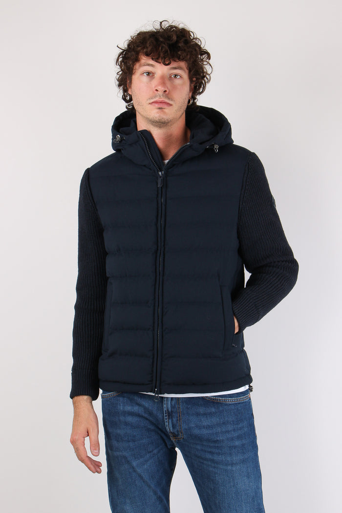 Giubbotto Bimateriale Inserto Navy-3