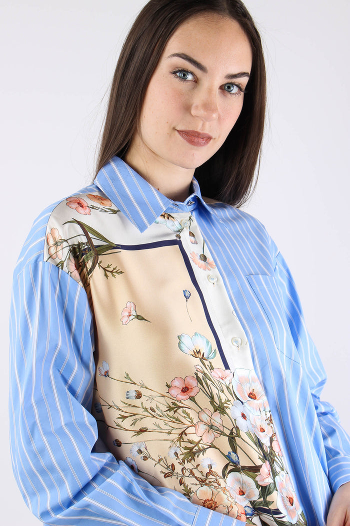 Camicia Rigaa Inserto Foulard Blu/bloom-8