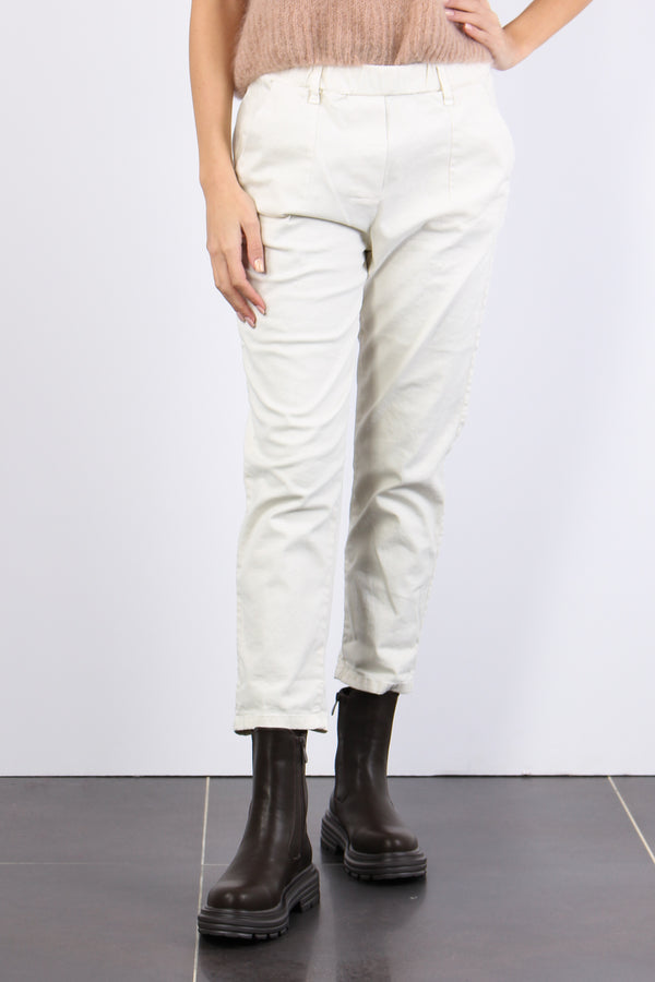 Pantalone Gabardina Elastico Burro-2