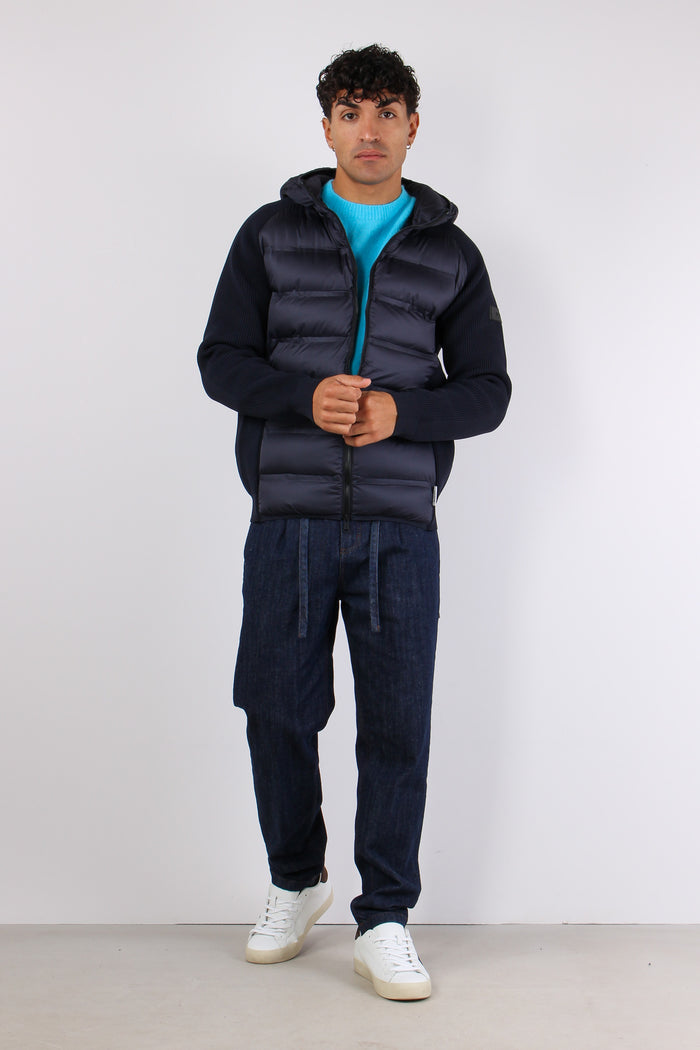 Giubbotto Bimateriale Blu