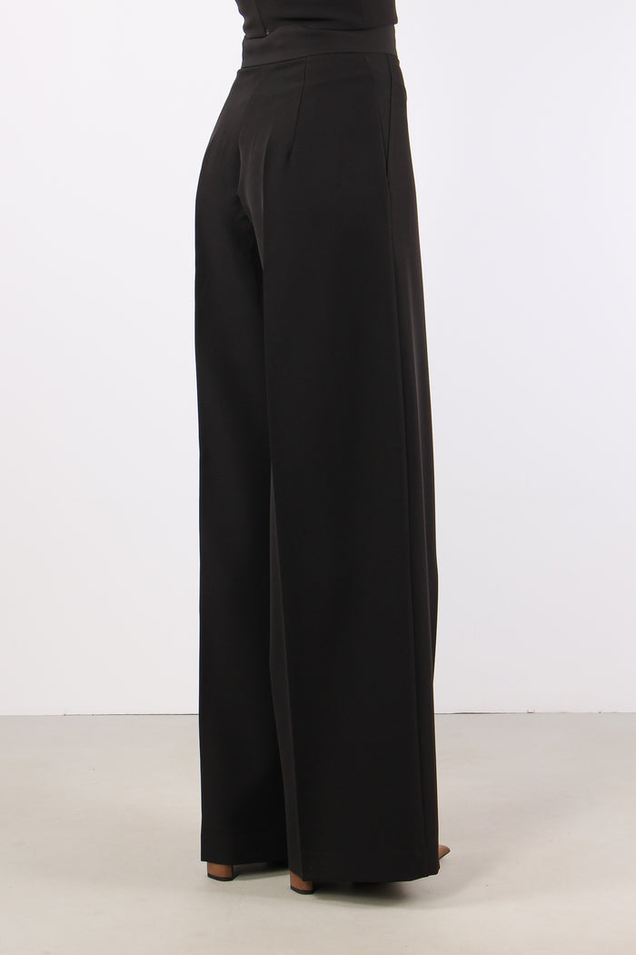 Pantalone Palazzo Tessuto Tecnico Black-6