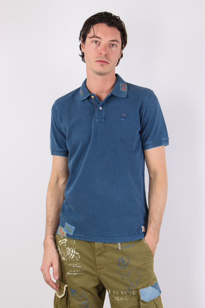 Polo Piquet Patch Inchiostro-2