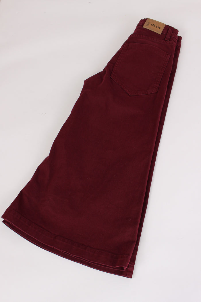 Denim Palazzo Wine Berry-4