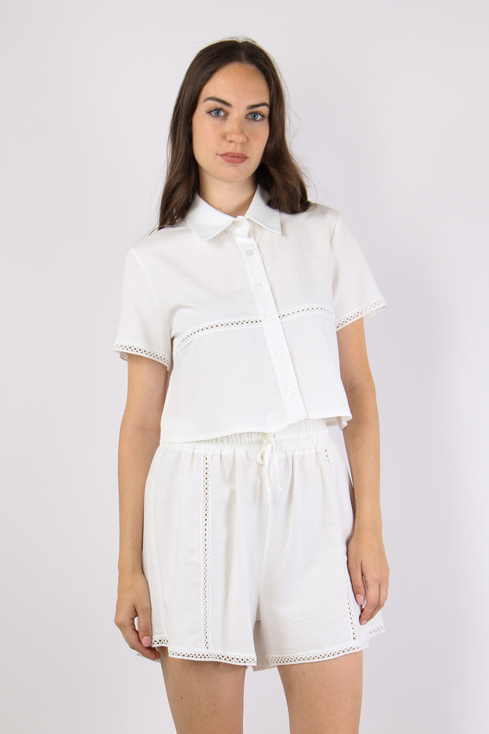 Short Inserto Macrame Bianco-2