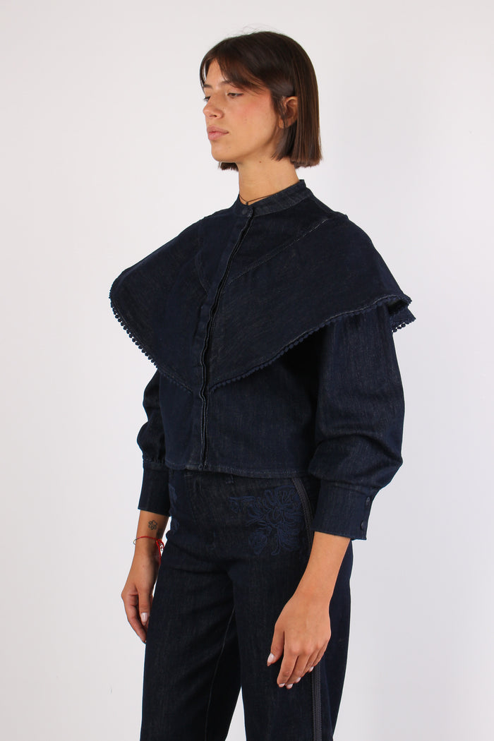Camicia Denim Balza Denim Scuro-3