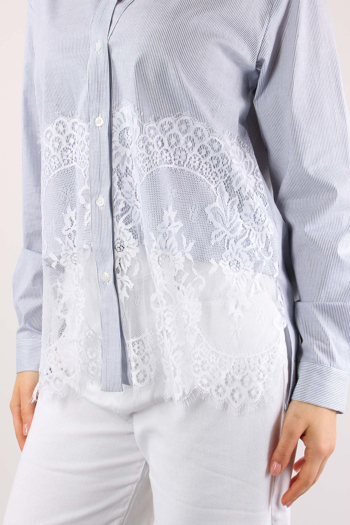 Theron Camicia Riga Inserto Pizzo Corone-8