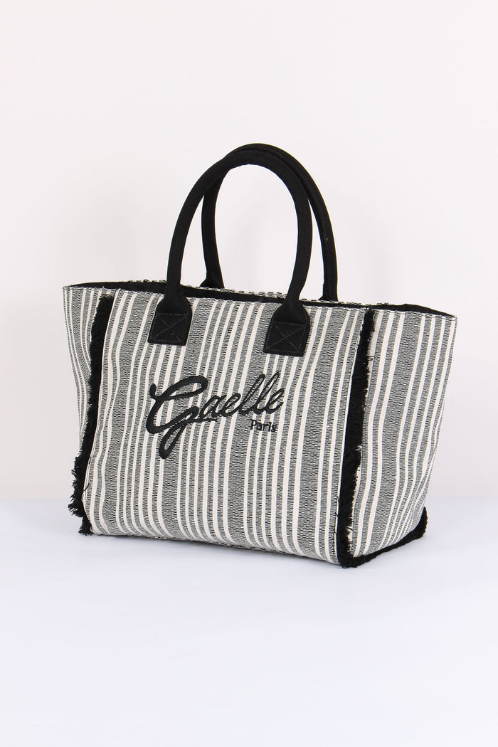 Maxi Tote Frange Riga Nero-2