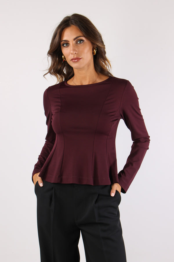 Maglia M/l Riprese Fianchi Amarone-2