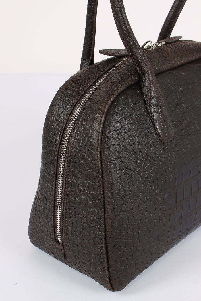 Shopping Stampa Cocco Manici Alti Dark Brown-5