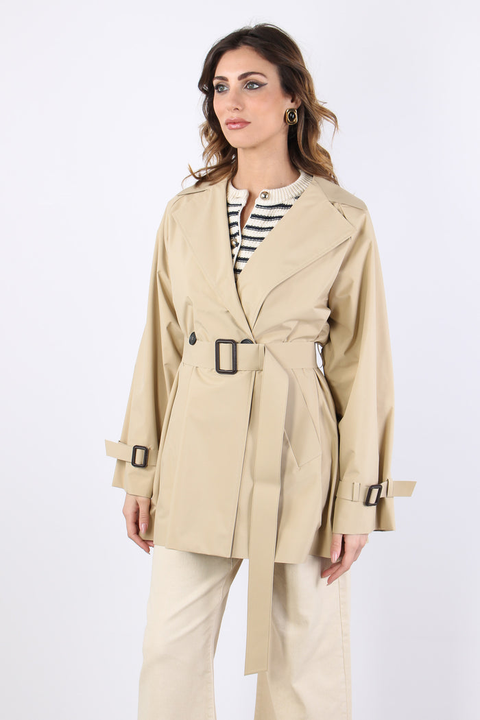 Wkdovatta Trench Medio Beige-7