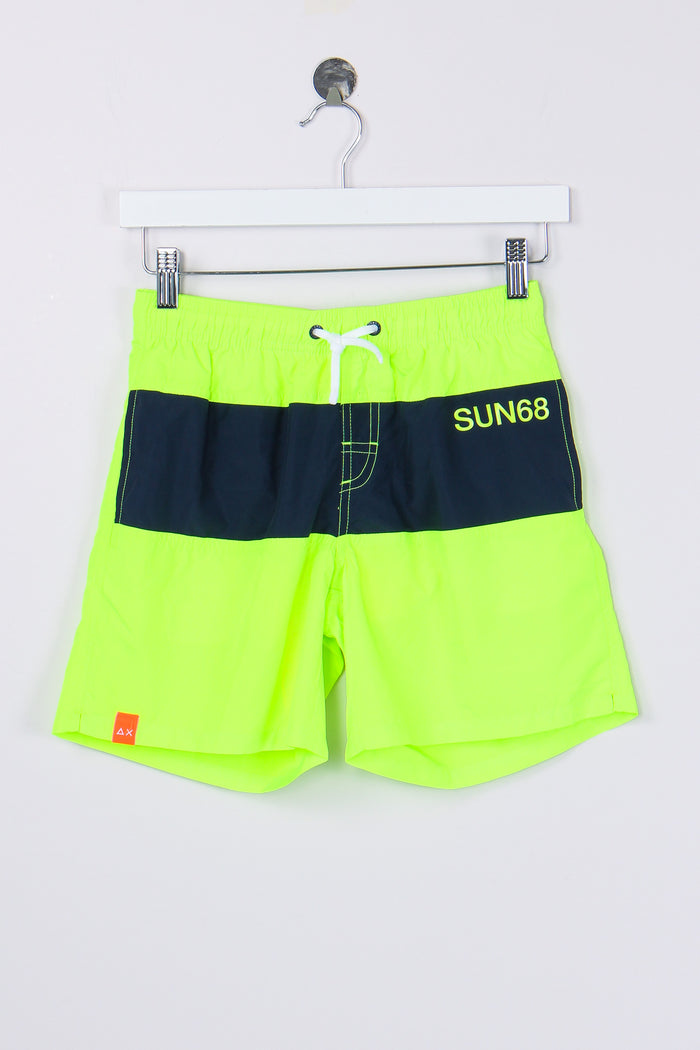 Costume Boxer Banda Fluo Giallo