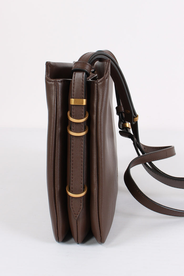 Tracolla Triplet 3 Scomparti Marrone/castagna-5