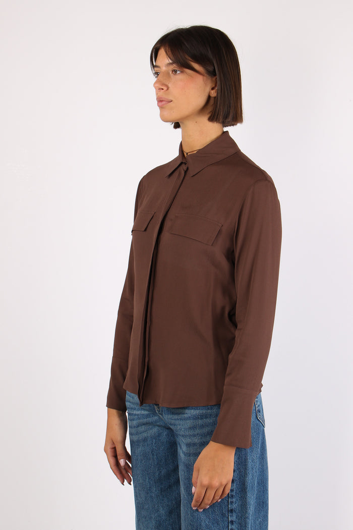Camicia Viscosa Taschine Espresso-4