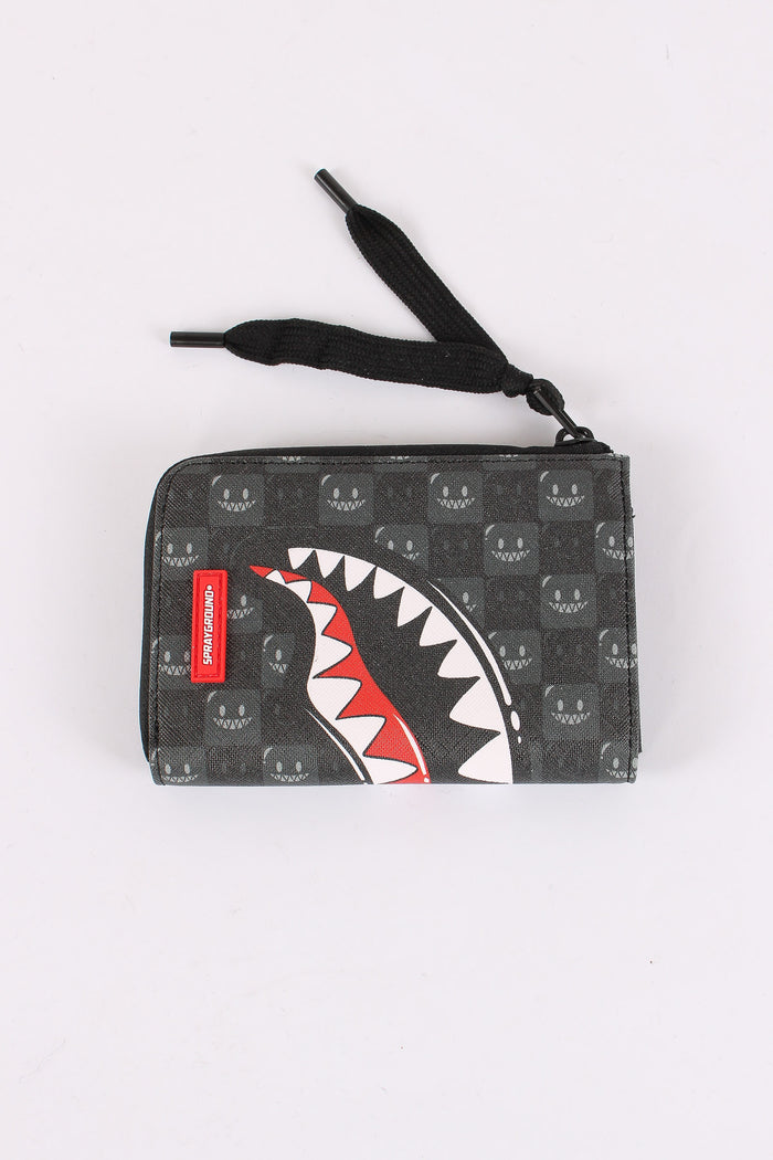 Wallet Shark In Paris Check Nero-3