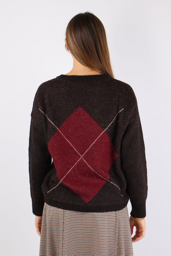 Maglia Maxi Rombi Moro/bordeuax-4