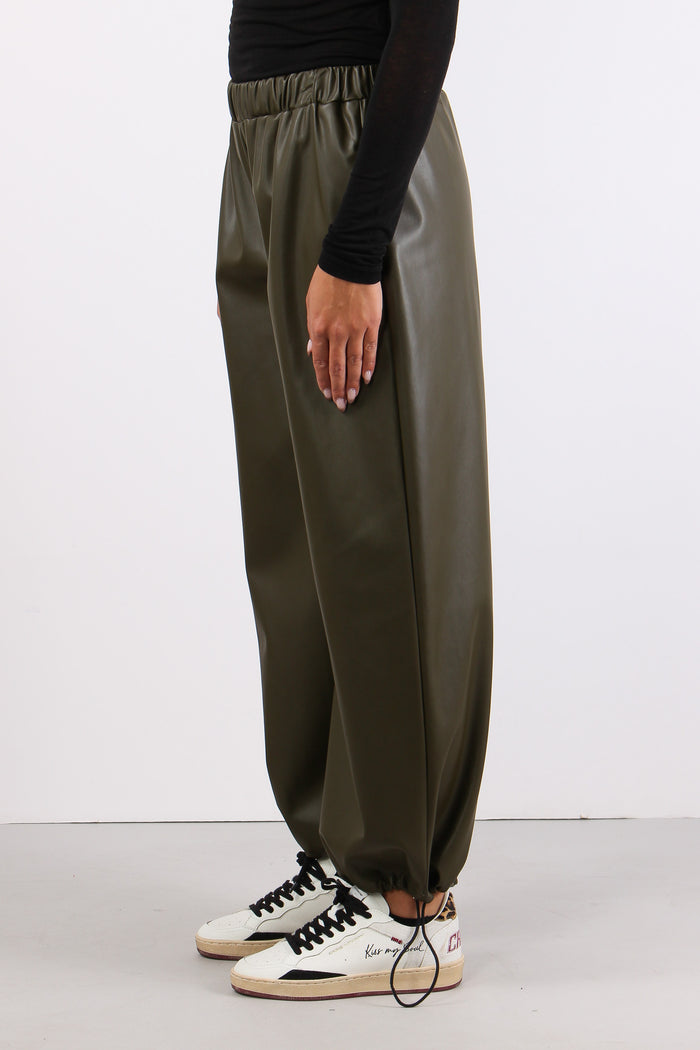 Jogger Ecopelle Verde Bosco-3