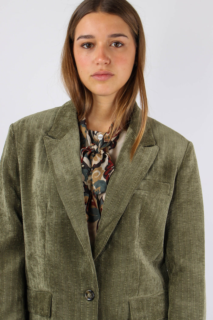 Giacca Monopetto Velluto Militare-10