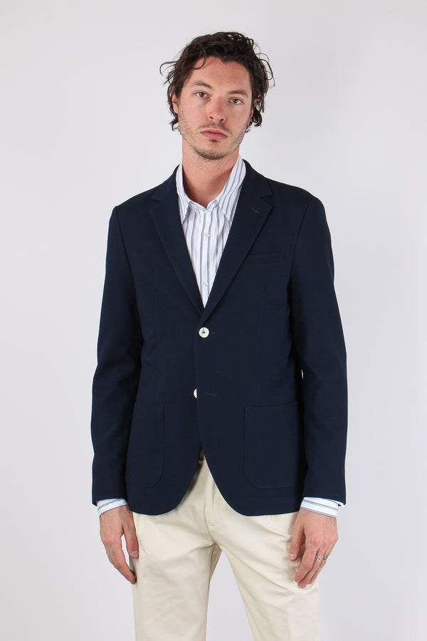 Mais Giacca Basica Blu-2