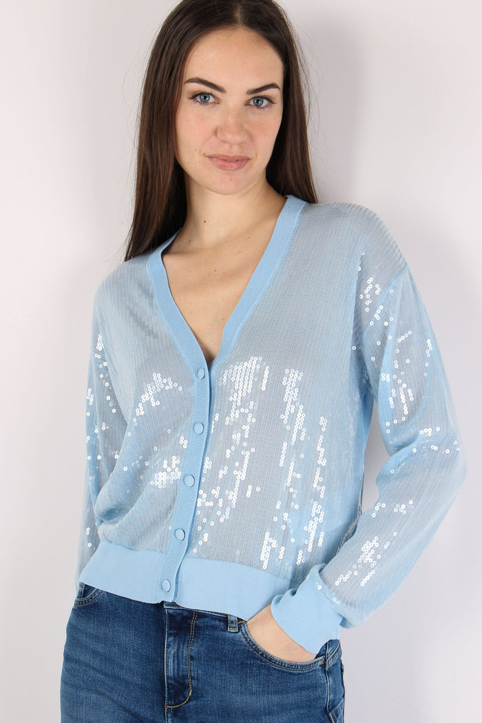 Cardigan Inserto Paillettes Blue Bell-6