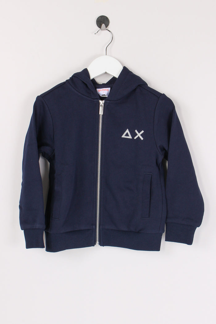 Felpa Full Zip Basica Navy Blue