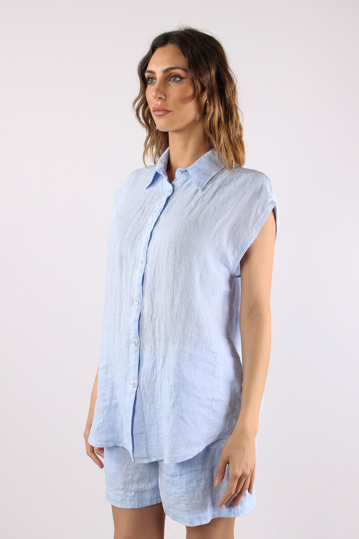 Camicia Smanicata Bottini Retr Azzurro-3