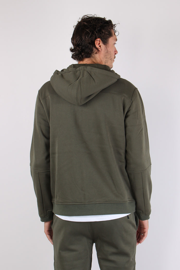 Felpa Cappuccio Cotone Green/blackish-4