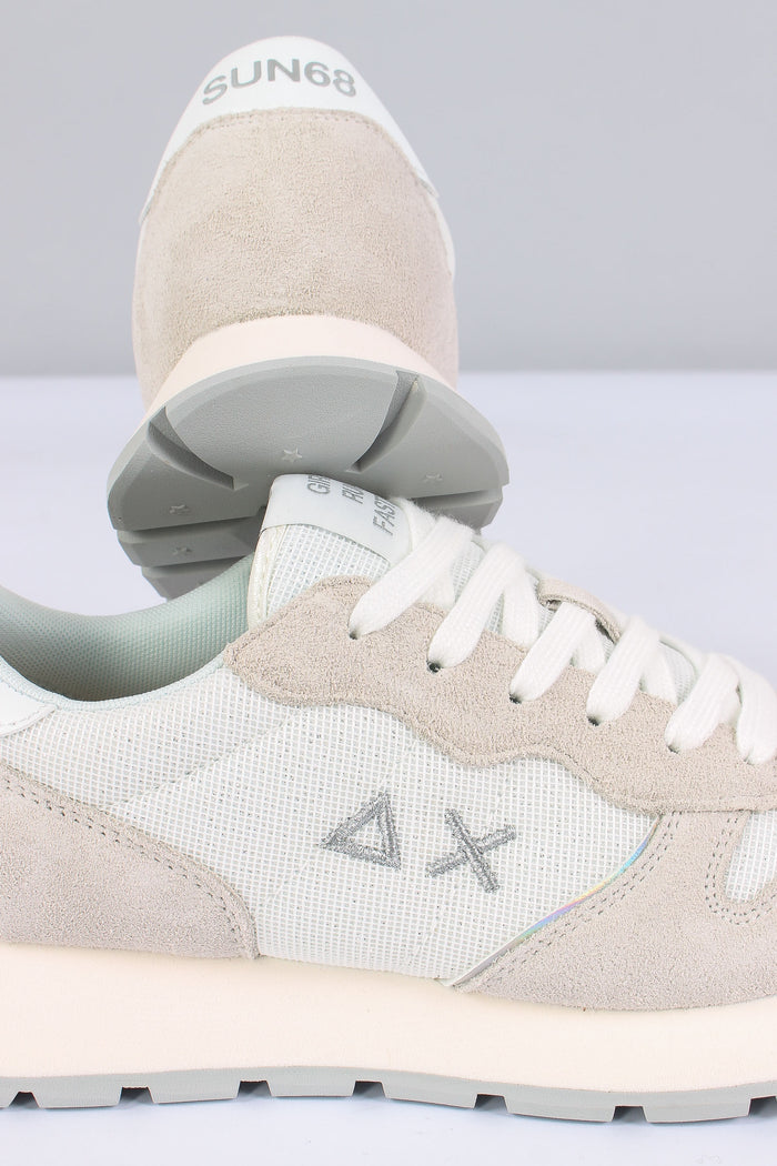 Sneakers Ally Glitter Textile Bianco-5