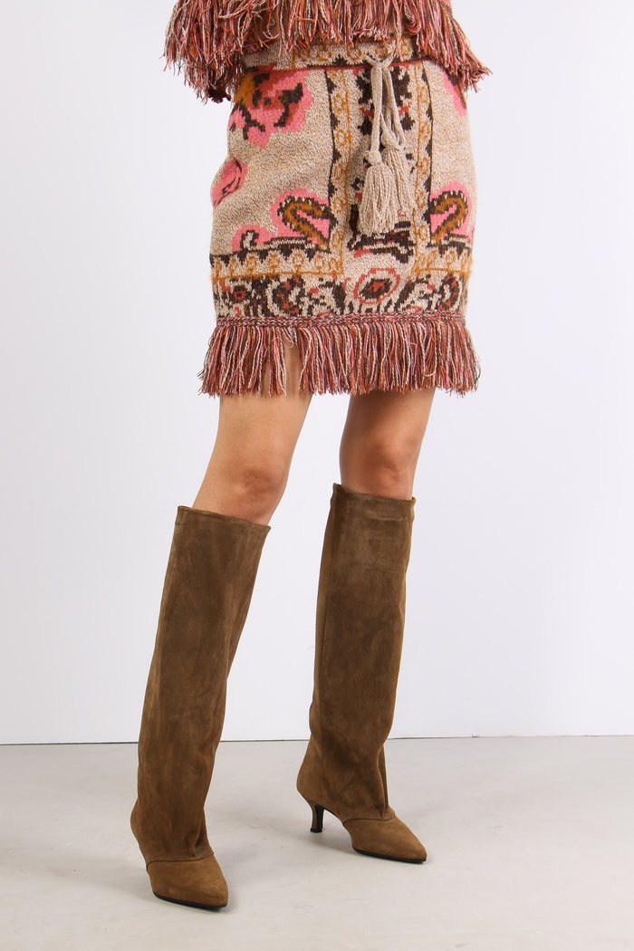 Minigonna Jacquard Frange Fantasia-4