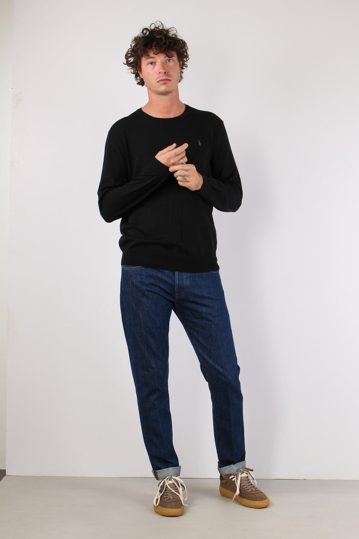 Maglia Girocollo Polsino Cosa Polo Black-2