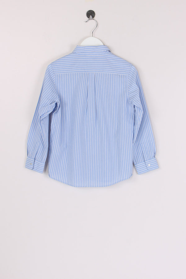 Camicia Cotone Riga Azzurro/bianco-2