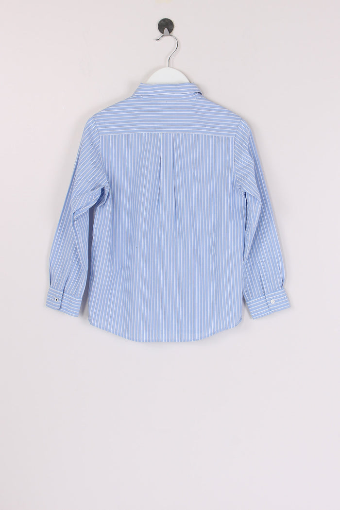 Camicia Cotone Riga Azzurro/bianco-2