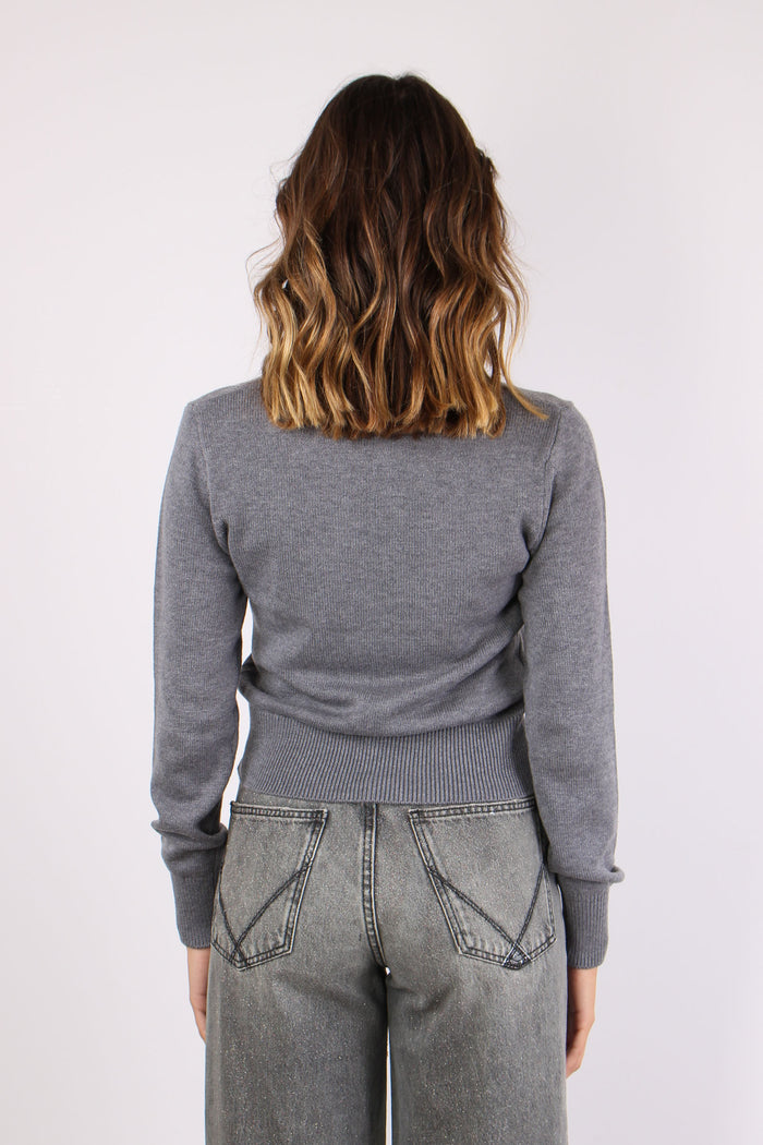 Ventotene Maglia Lana Colletto Ii2-grigio Monumento-4