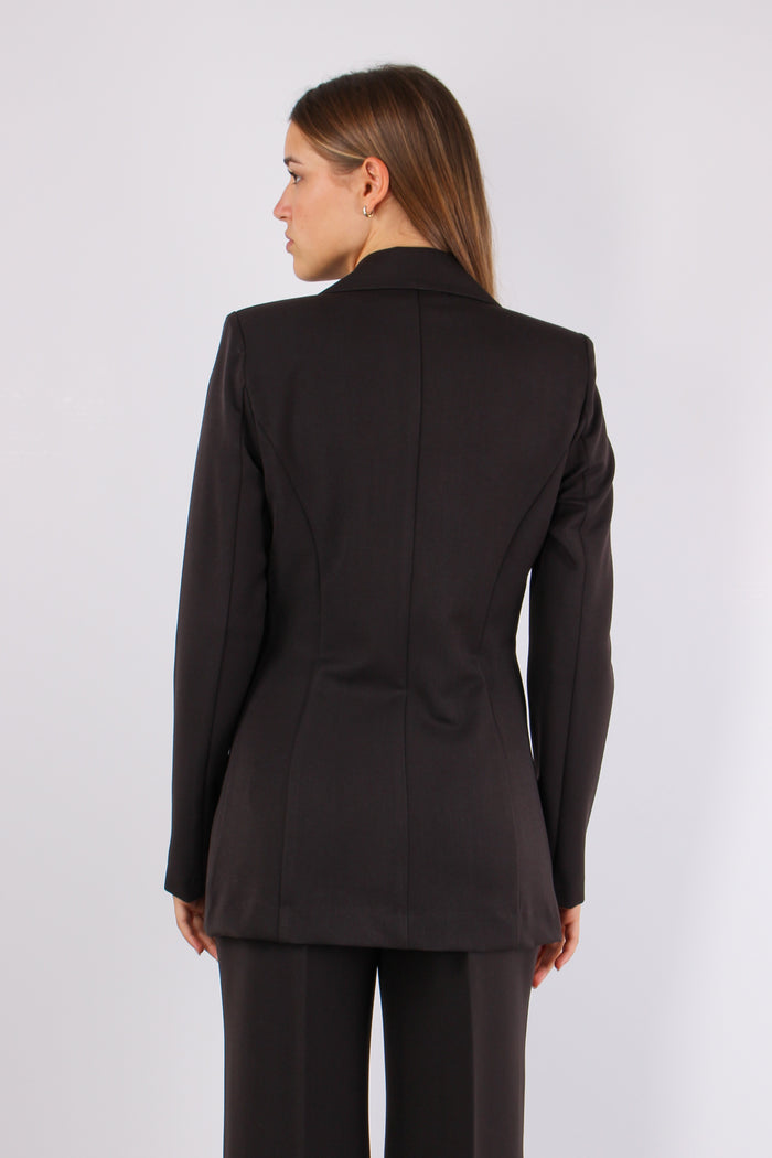 Giacca Doppiopetto Gabardina Caffe-5