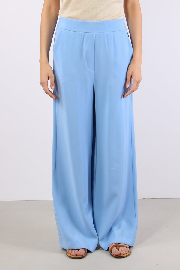 Pantalone Palazzo Misto Viscos Azzurro-2