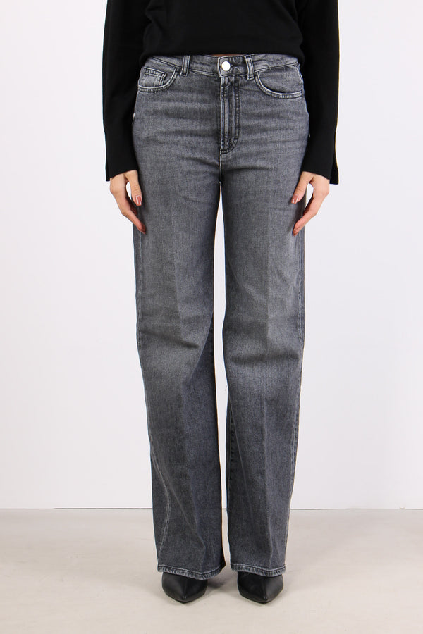 Denim Palazzo Nero/panna-2